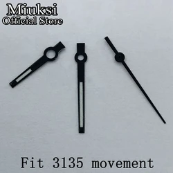 Miuksi Silver & Rose Gold Watch Hands with Blue Accents and Green Luminous Tips (Black 3135)