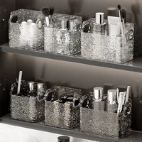 Light Luxury Water Corrugated Trapezoidal Open Desktop Storage Box Cosmetics Storage Box Multi-grid Makeup Organizer Box 1