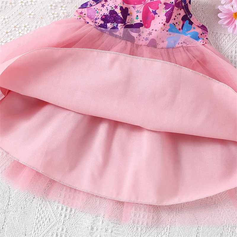 Baby Girls' Dress Summer Fresh Mesh Girls' Dress Bow Printed Girl Baby Sleeveless Strap 0-3 Years Old girls dress,baby girl dress
