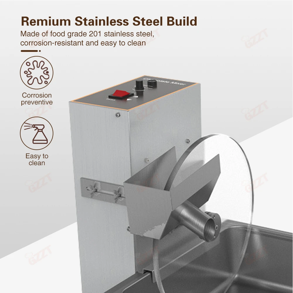 GZZT QKLJB Electric Chocolate Mixer 8L/12KG Chocolate Melting Warming Machine Commercial Chocolate Dispenser Machine 110V-220V 3