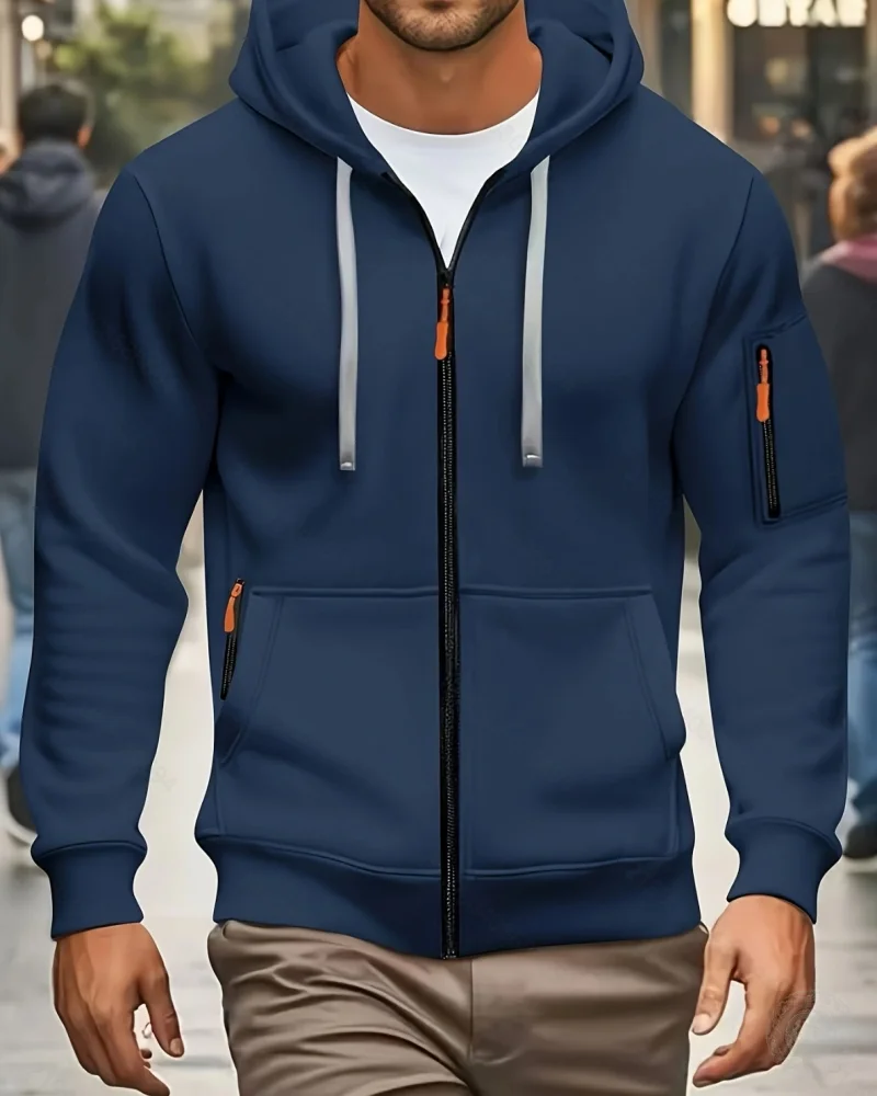 남성용 가을 겨울 후드티, 긴팔 스웨트셔츠, 지퍼 가디건, 남성용 스포츠 및 레저 재킷