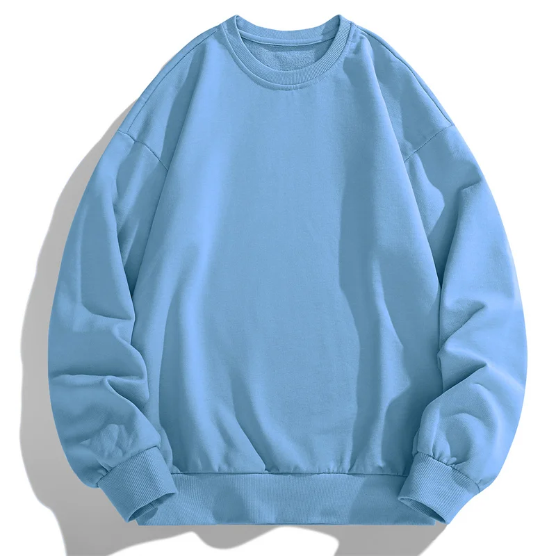 Fashion O-Neck Solid Color Casual Sweatshirts Men's Clothing 2024 Spring Summer New Loose Korean Tops All-match Sweatshirts