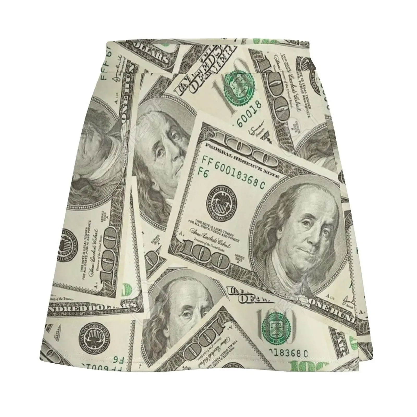 100 dollar bills Mini Skirt mini skirts Korean clothing Female clothing