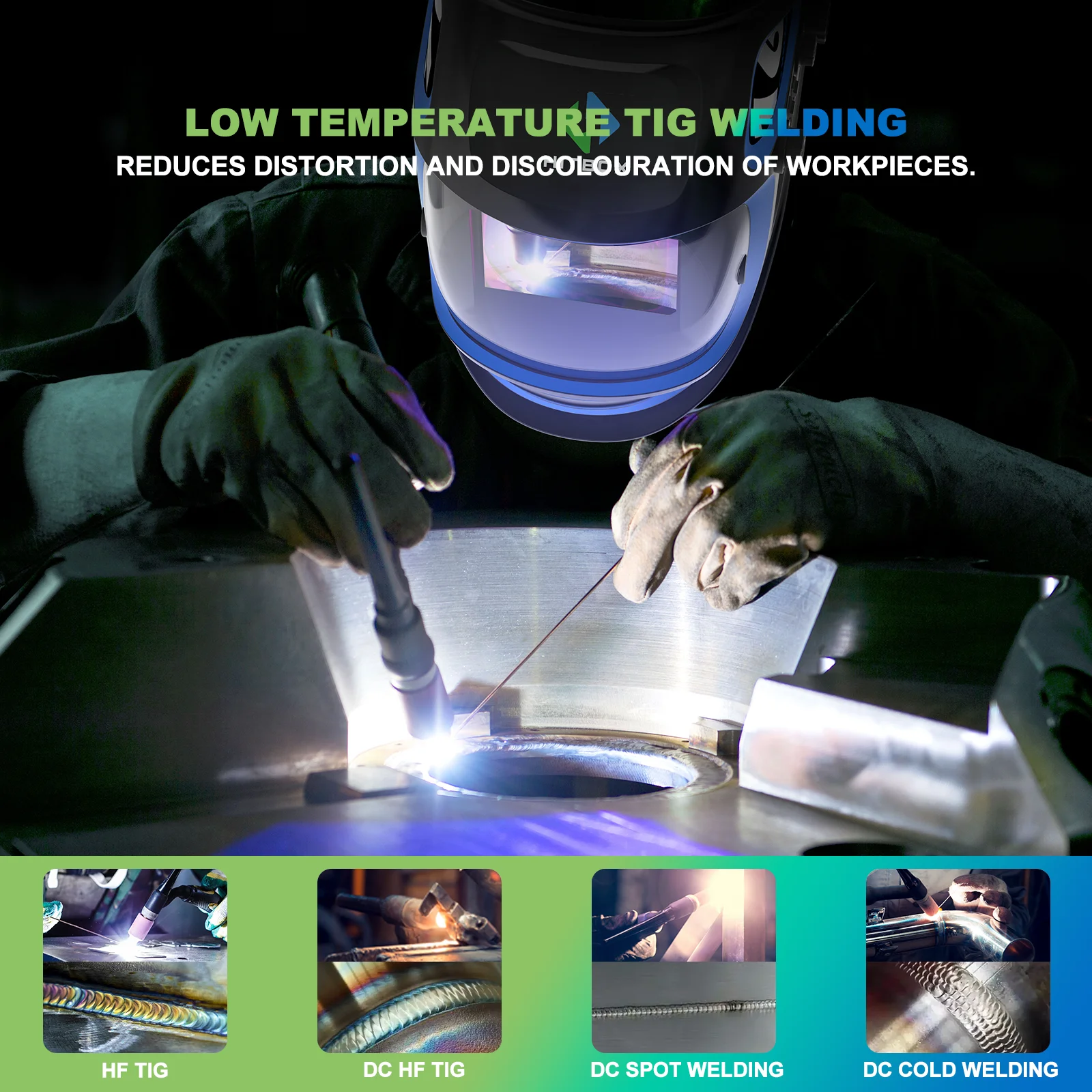 HITBOX TIG Welding Machine HF Cold TIG MMA ARC Stick Welder with Pulse HBT2000P 200A 1-900ms IGBT Inverter 2T 4T welding machine