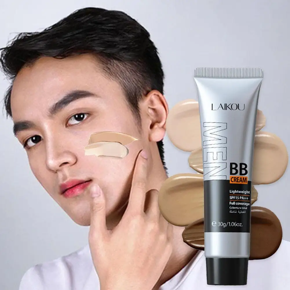 BB Cream Men Full Coverage Facial Concealer Makeup Foundation Waterproof Liquid Foundation 30g liquid foundation,waterproof foundation,makeup cream