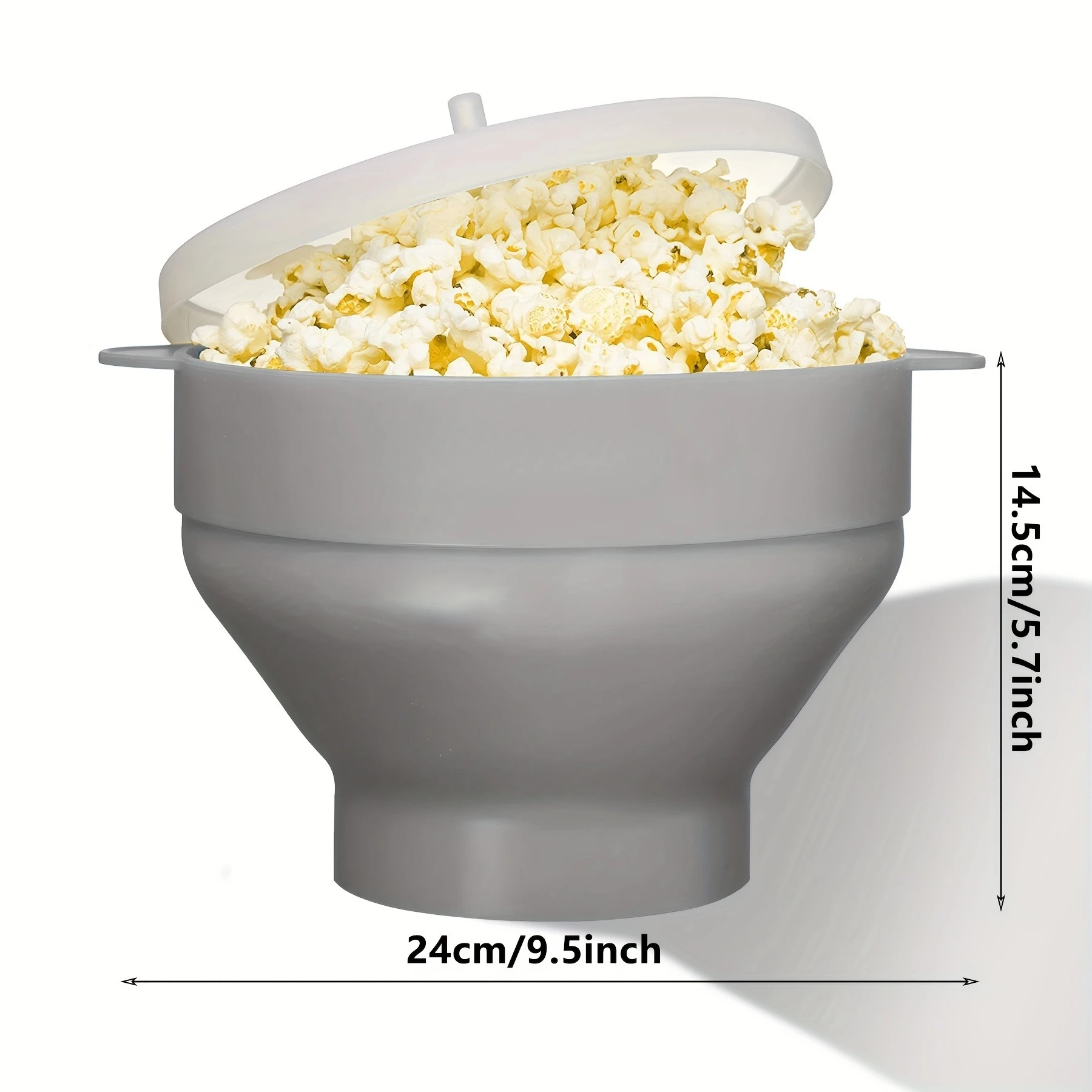 Foldable Silicone Microwave Popcorn Maker - Large Capacity, BPA-Free & Dishwasher Safe