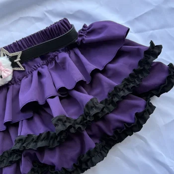Y2K Spicy Girl Subculture Punk Girl Anti exposure Half length Skirt Harajuku Style Trend Pumpkin Short Skirt Cake Puff Skirt 1