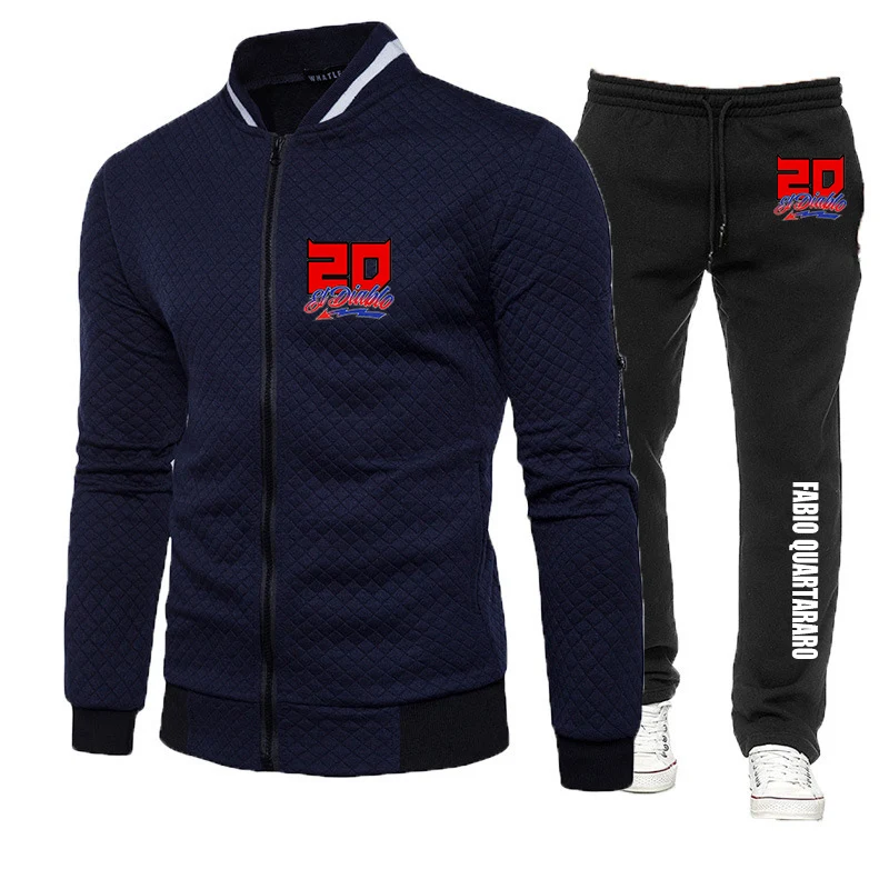 Fabio Quartararo Motorcyclist Racing 2023 Slim-fit Sportswear Hooded Sweater+Pants Pullover Sportswear Set