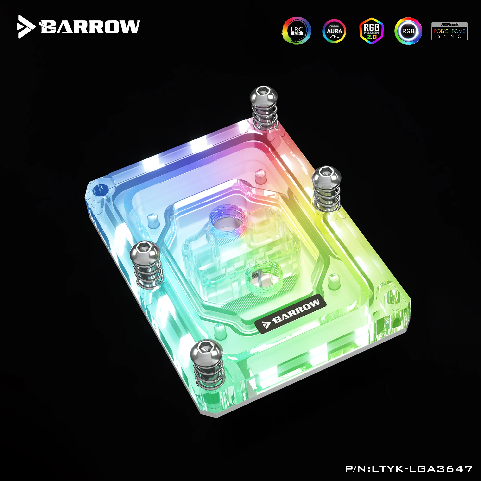 

Barrow LTYK-LGA3647,LRC RGB 2.0 CPU Water Cooling Block,For SKYLAKE-E-LGA3647 Server