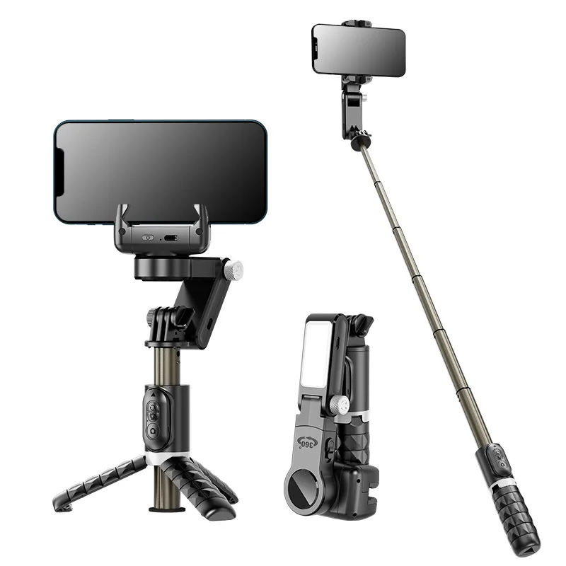 

Q18 New Panoramic Anti Shake Heel Clap Hand Held Pan Tilt Camera with Fill Light Selfie Stick