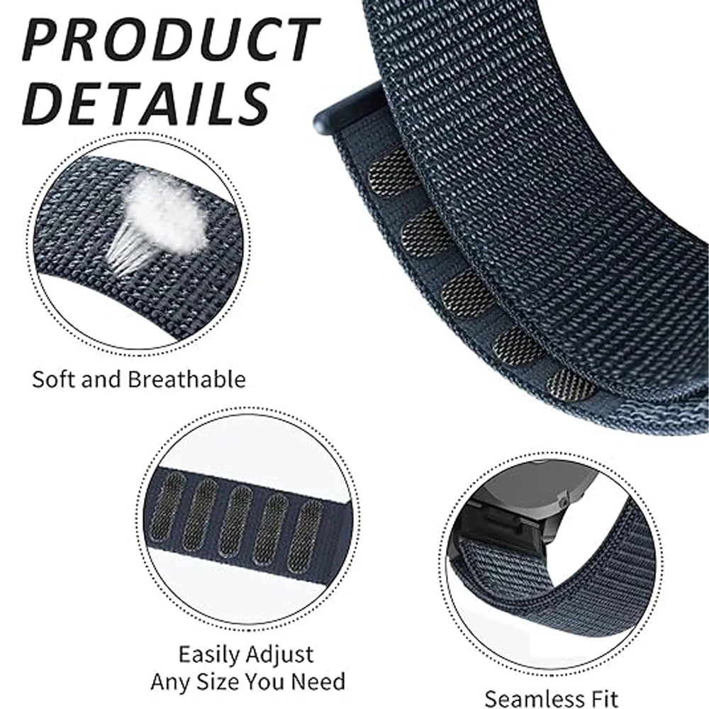 Nylon Quick Fit Sport Watch Band - 22mm/26mm Adjustable Strap