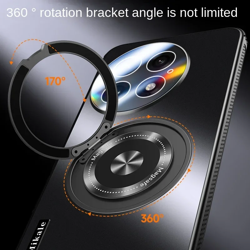 Matte Hard Case with Magnetic Ring Holder and Stand Cover