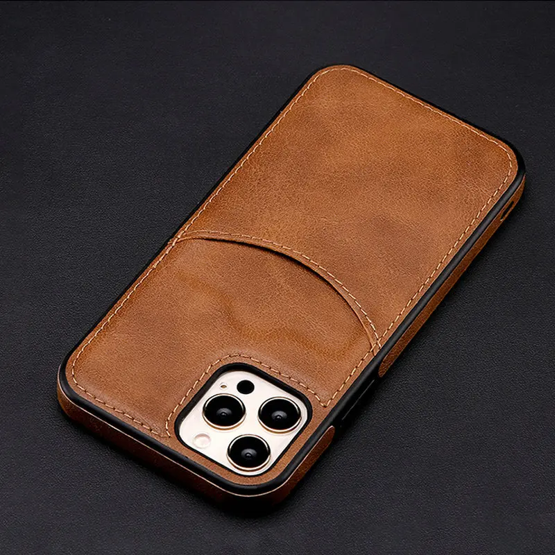 thumbnail image 1 of Funda de cuero PU con ranura para tarjeta de crédito y billetera de moda para iPhone 13 Pro Max 12 Mini 11 Xr X Xs 8 Plus 14 15 16 Pro Max, 1 of 5