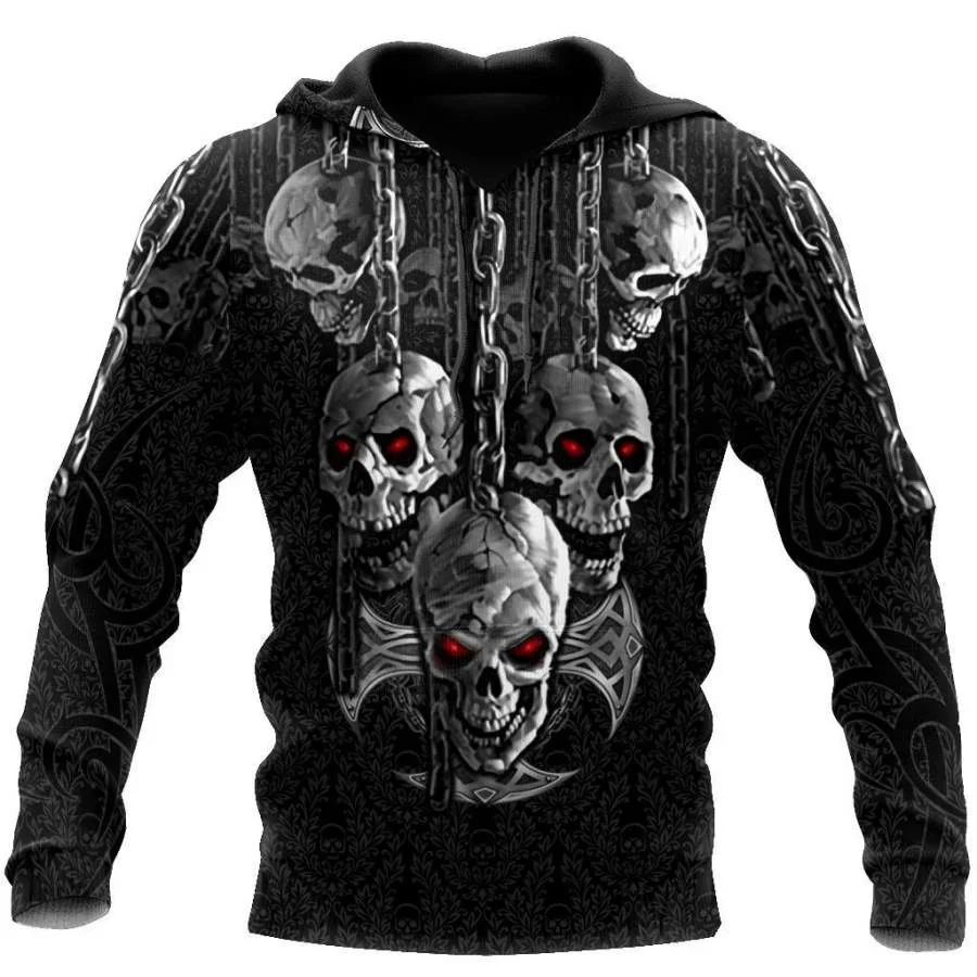 thumbnail image 1 of Sudadera con capucha con estampado de calavera para hombre, sudadera Unisex de moda 3D, ropa informal de gran tamaño, Hip Hop, invierno y otoño, nueva, 1 of 5