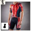 Men Short sleeve Cycling Jersey Triathlon Suit, Mens Short sleeve Triathlon Jumpsuit Running Swimming and Cycling Skin Suit wear 2