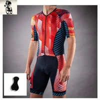 Men Short sleeve Cycling Jersey Triathlon Suit, Mens Short sleeve Triathlon Jumpsuit Running Swimming and Cycling Skin Suit wear 2
