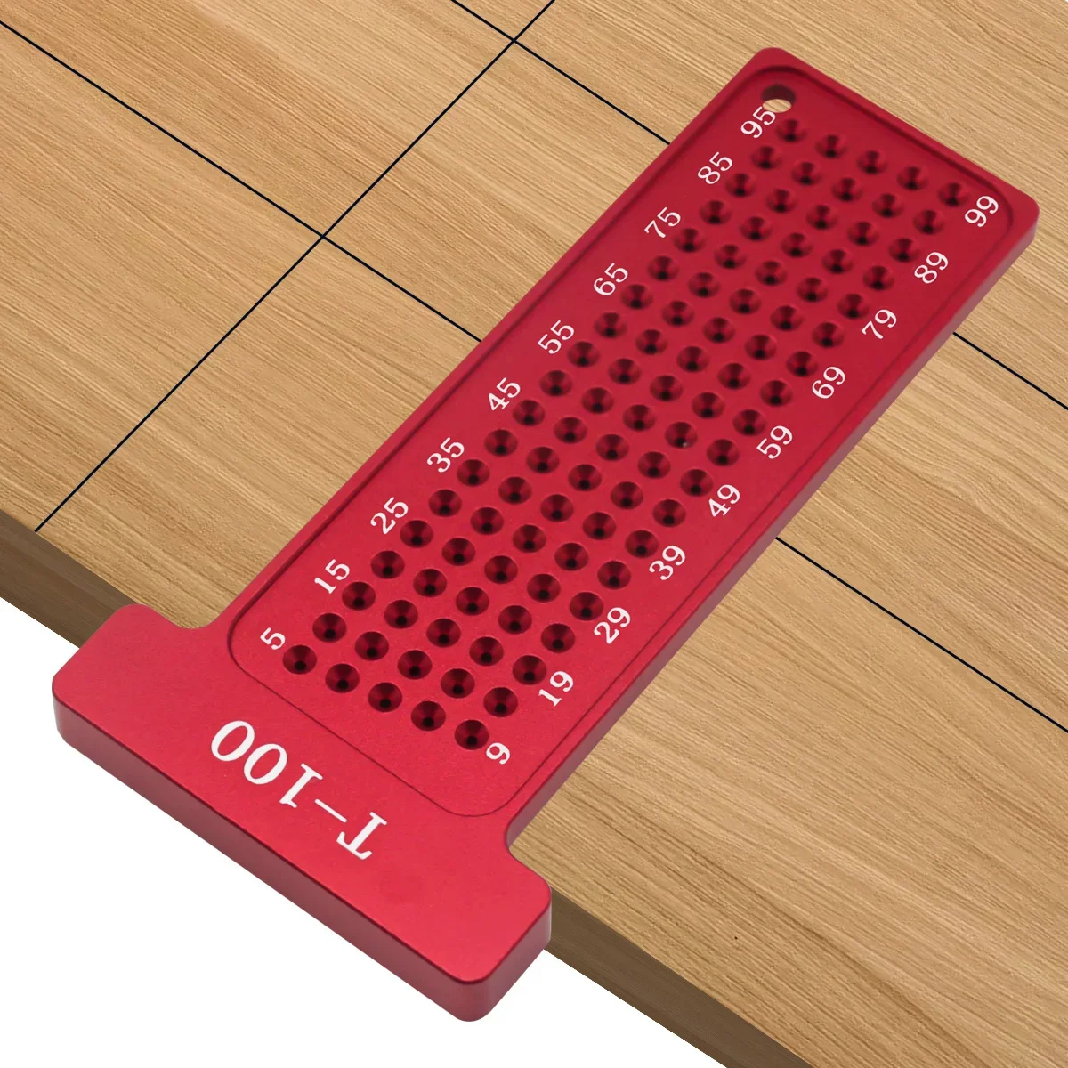 Carpentry Gauge T-100 Metric Aluminum Alloy Pocket Ruler Marking Gauge Carpentry Cross Calibration Ruler Crossed-out Hole Measuring Tool carpentry gauge,woodworking ruler,woodworking gauge,pocket ruler,measurement ruler,angle measuring tool