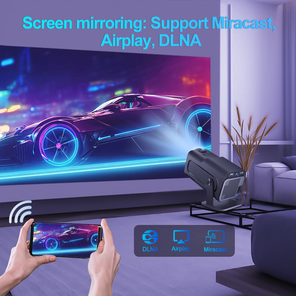 Magcubic 4K Android 11 Projector FHD Native 1920*1080P 390ANSI WiFi 6 BT5.0 Outdoor Portable Cinema Projector Upgrated HY300 mini projector portable projector video projector