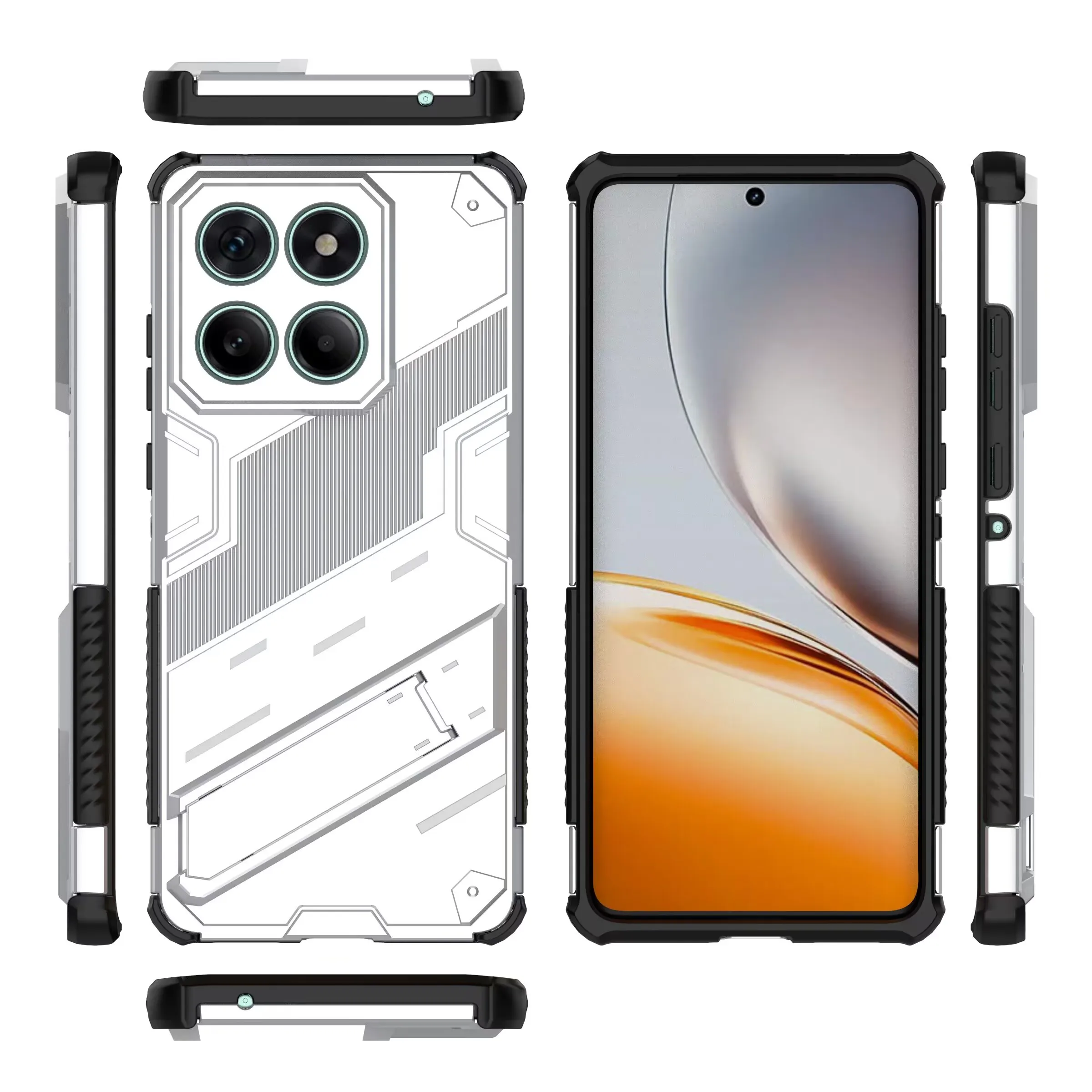 Senior Heavy Duty Armor Phone Case with Kickstand and Shockproof Hard Back Cover