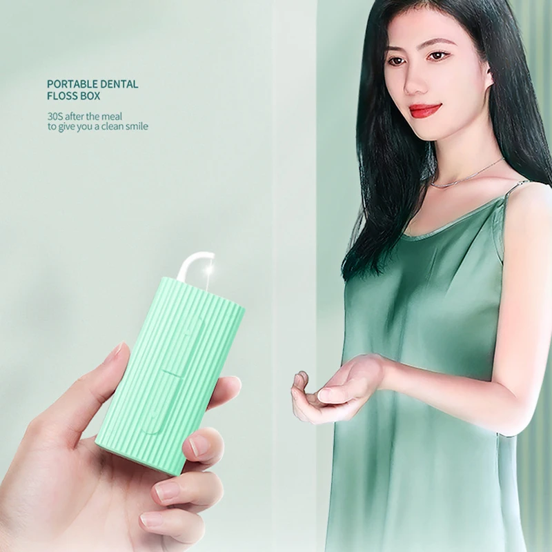 

Автоматическая коробка для зубной нити с 10 шт. зубной нити, портативный диспенсер для зубной нити, органайзер для зубной нити, ежедневник для гигиены полости рта