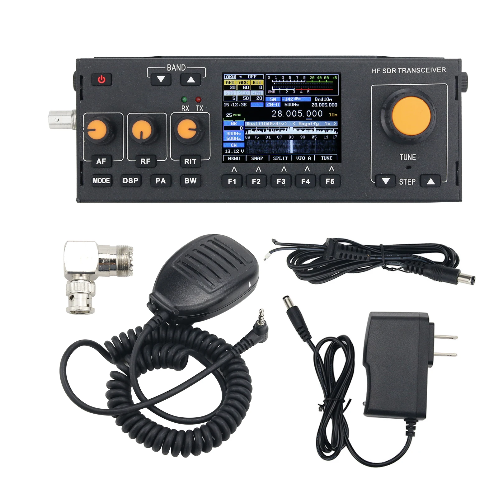 RS 918 15W HF SDR Transceiver MCHF QRP Transceiver Amateur Shortwave Radio w/ Handheld Mic