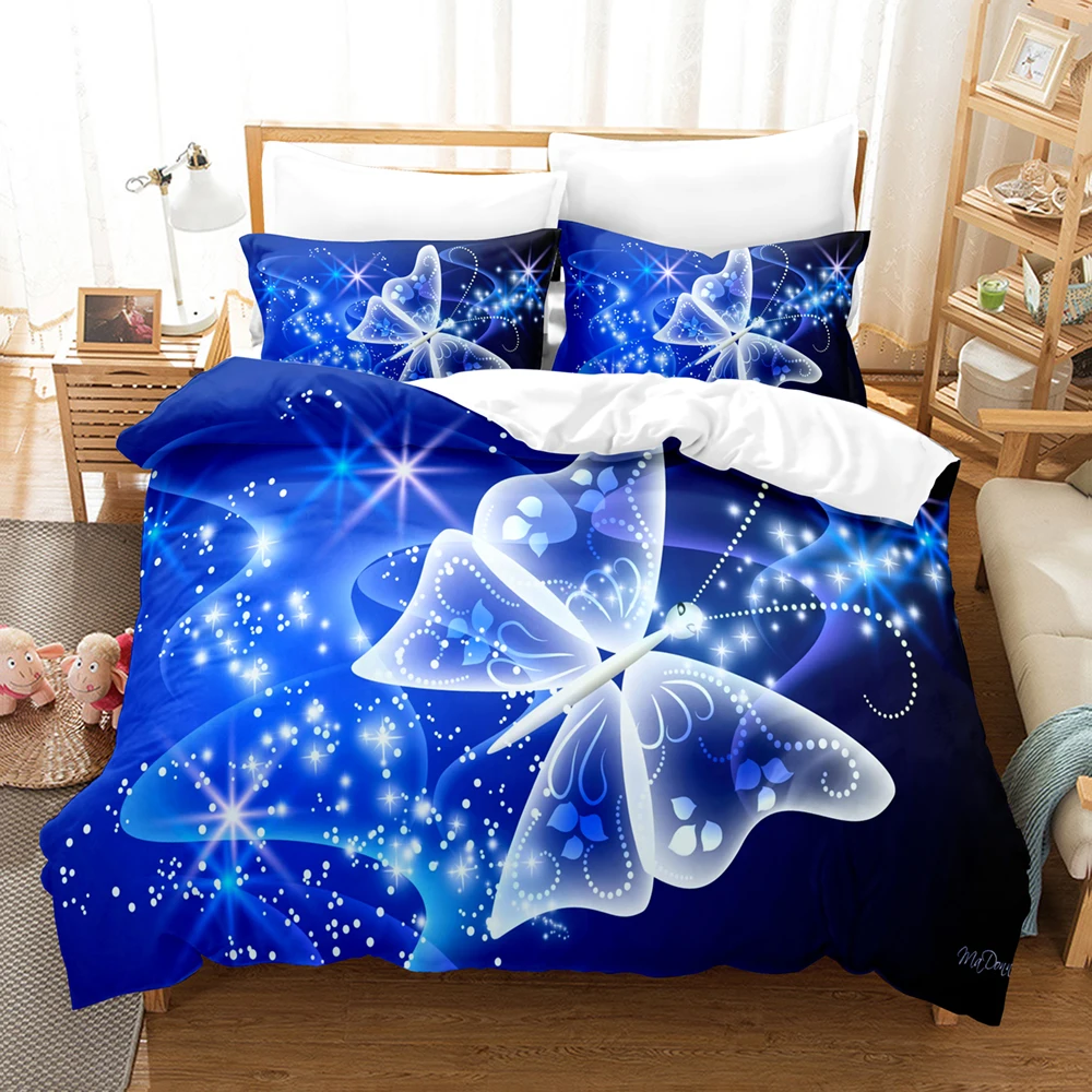 

Butterfly Bedding Set Single Twin Full Queen King Size beautiful Kawaii Bed Set Aldult Kid Bedroom Duvetcover Sets 3D Print 034