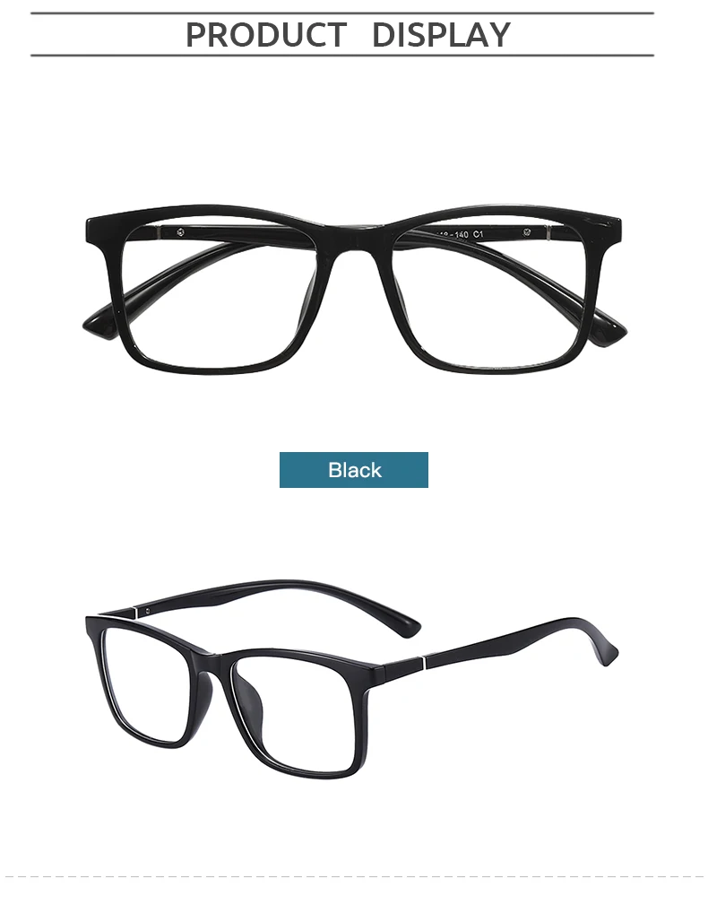 Männer und Frauen Klare Brille Rahmen Platz TR90 Vollrand Transparente Brille Für Korrektionsgläser Myopie Lesen Multifokale – Detail 3