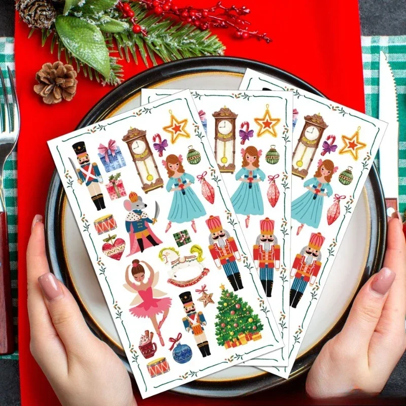 20pcs 33*40cm 2-Ply Nutcracker Soldier Long Paper Napkin Large Size Party Table Paper Christmas Tree Princess Placemat