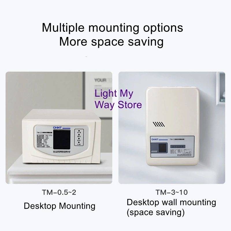 TM-1.5KW 2KW 전압 조정기 220V 가정용 강력한 자동 에어컨 단상 데스크..