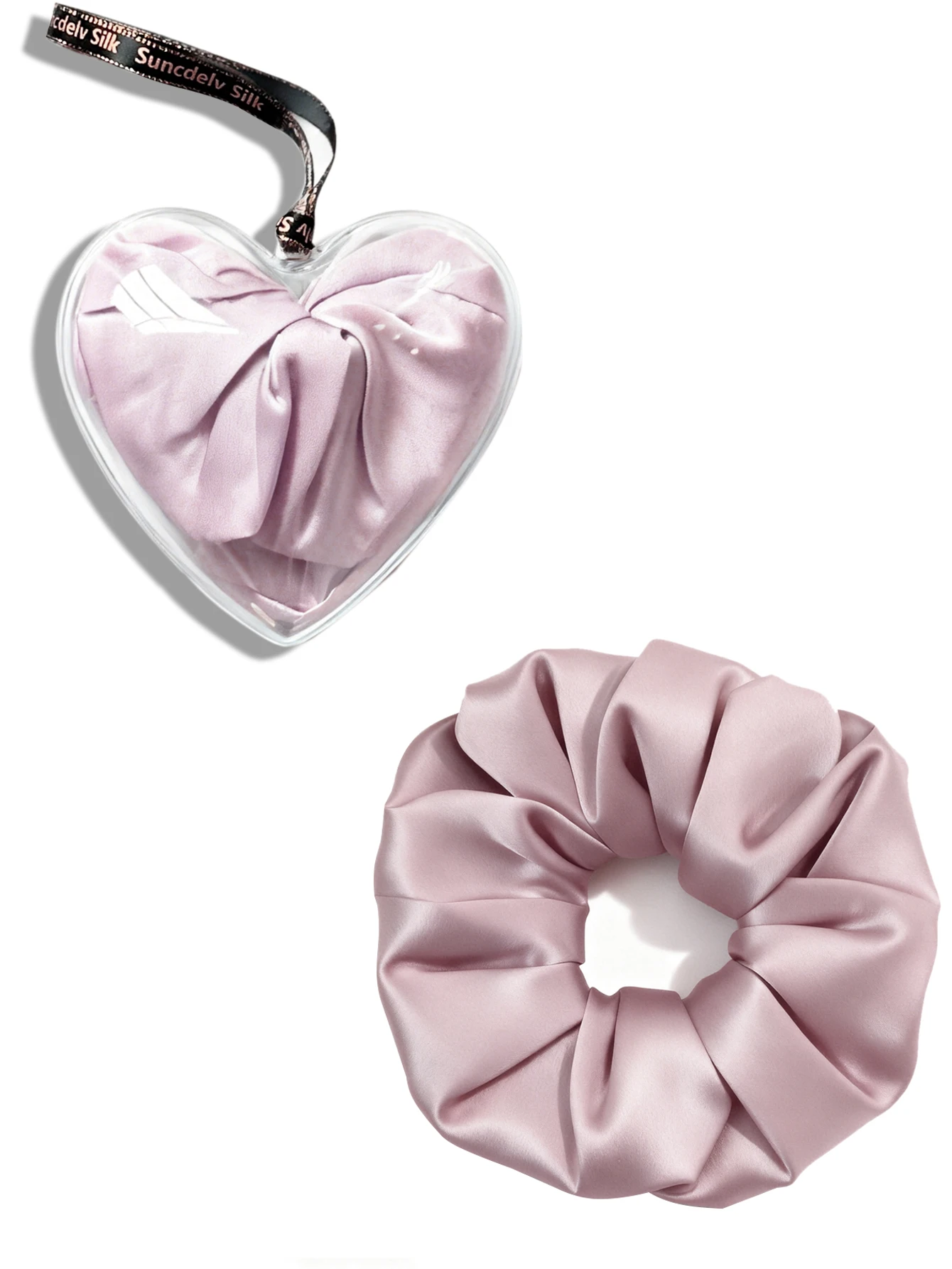 100 % Seide, Damen-Haargummis, Breite 6 cm, Übergröße, einfarbig, Haargummis, Haarbänder, Gummiband, Haar-Accessoires – Detail 7
