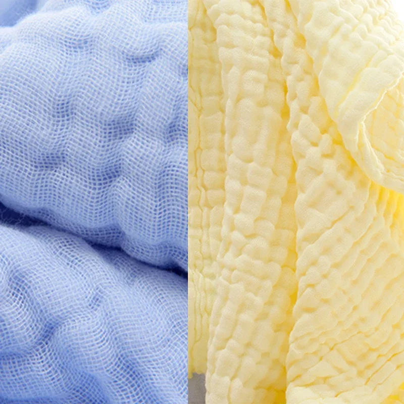 Baby Receiving Blanket Infant Gauze Bath Towel Kids Swaddle Bedding 6 Layers 100*100cm Pure Cotton Bubble Muslin Blanket