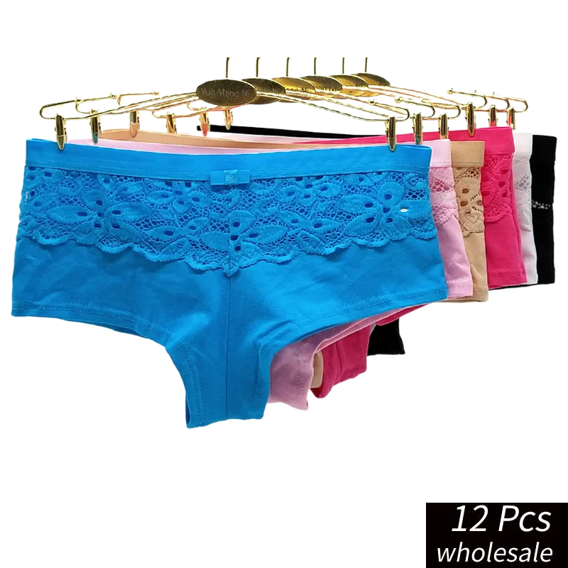 

Alyowangyina, 12 шт./партия, оптовая продажа, женские трусики, одноцветные Сексуальные трусы-боксеры, Мягкое хлопковое нижнее белье для мальчиков #89337
