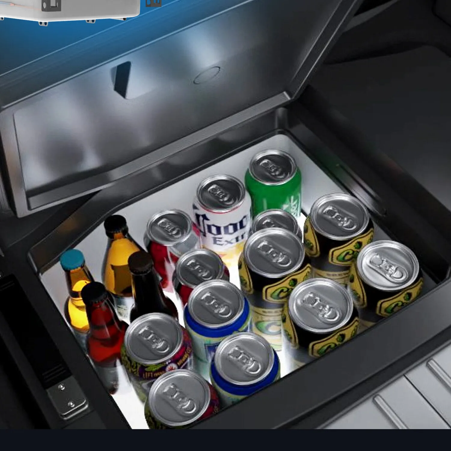 High Quality and Portable Mini Camping Car Fridge Freezer Slide Car Refrigerator Freezer For Refrigerator For Model 3/Y