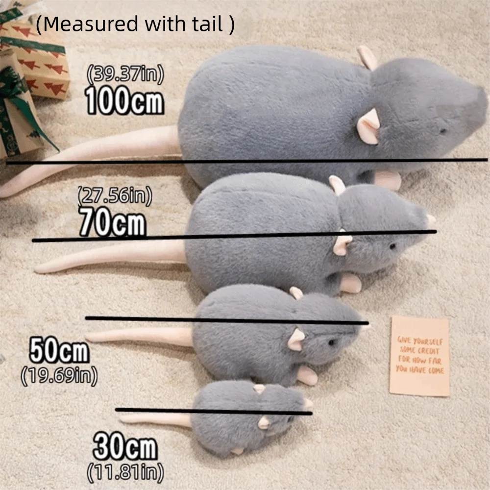 Stuffed Animal Mouse Plushie Doll Sleep Pillow Mascot Peluche Simulation Mouse Plush Lifelike Home Decor Stuffed Rat Boys Girls