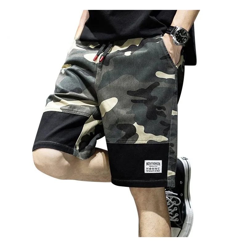 Middle Pants Shorts Men Summer Thin Trend Leisure Full Marks Camouflage Workwear Trousers Pants