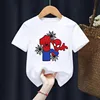 Children's T-shirt Birthday Numbers 1-8 Marvel T-shirt Children's Cartoon Kawaii Casual Wear Superhero Boys and Girls T-shirt 1