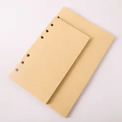 Kawaii A5 A6 Loose Leaf Notebook Refill - 40 Sheets of Spiral Binder Index Paper with Line, Grid, and Blank Pages - A6 (Craft blank)