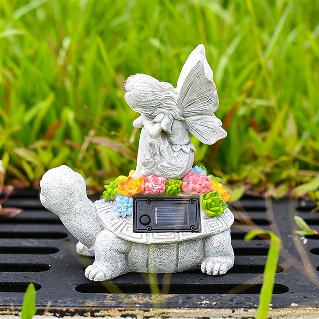 Angel Garden Sculptures Statues Solar and Garden Statue Turtle Outdoor  Statues Patio Yard Lawn Decorations for Women Mom Grandma - AliExpress