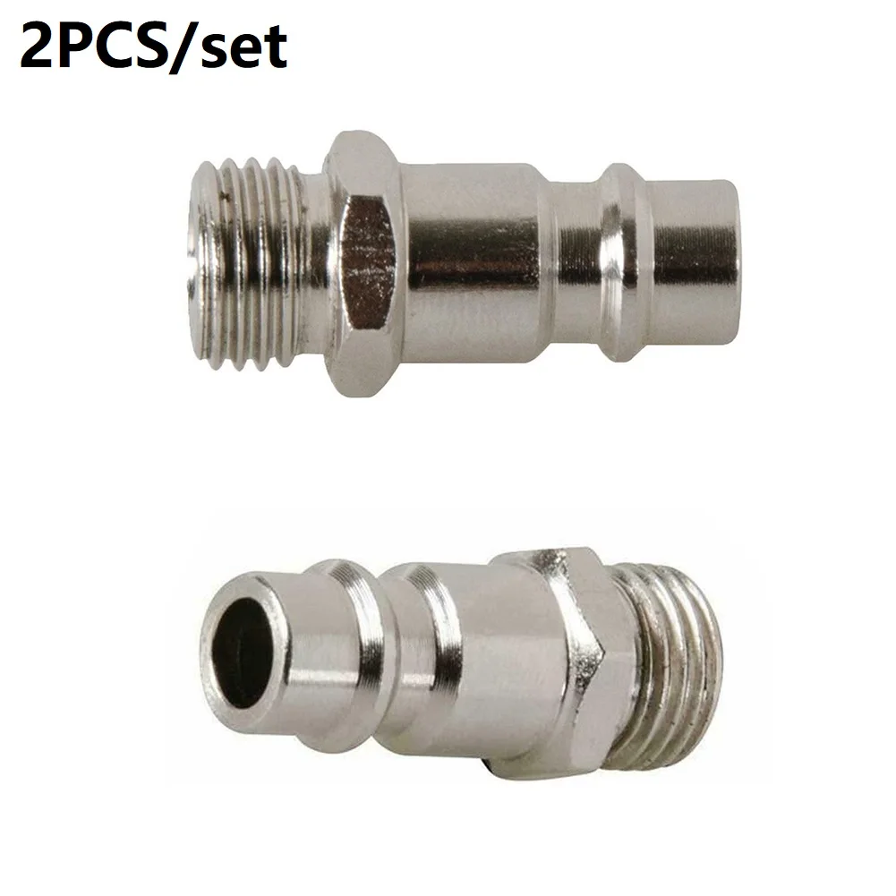 32mm Quick Release Euro Compressed Air Line Coupler Connector Fitting 1/4in Male Adapter 2Pcs air line fitting
