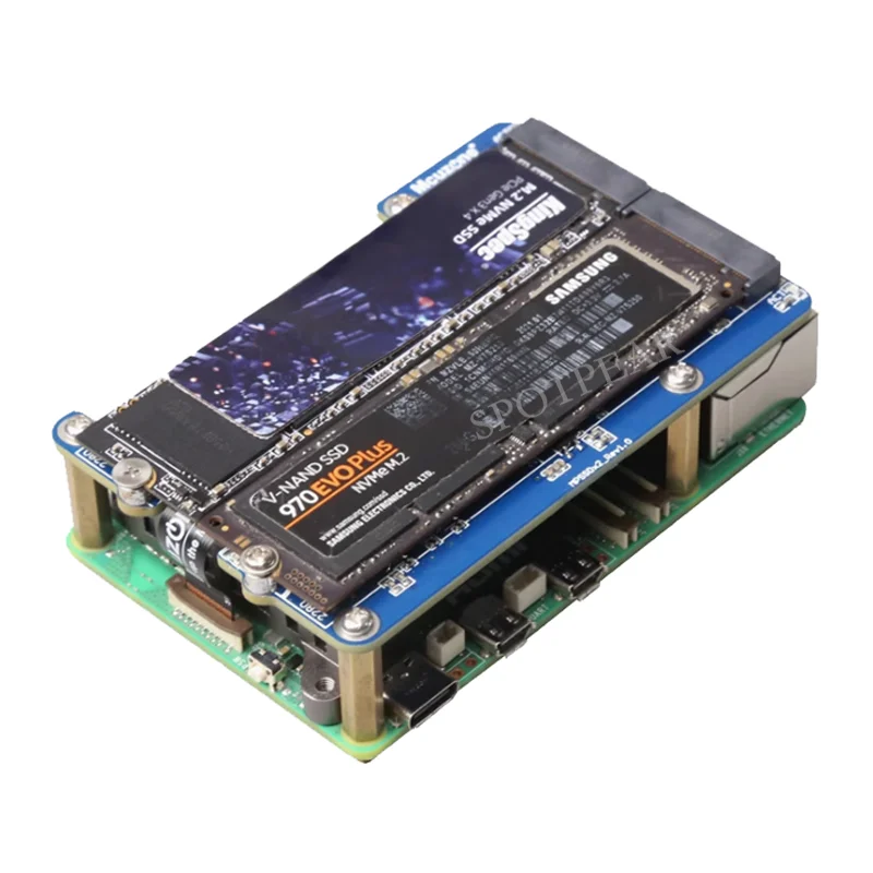 MPS2280D   5 PCIe to M.2 NVMe  SSD  , HAT  5  2280, NVME SSD   Ұ