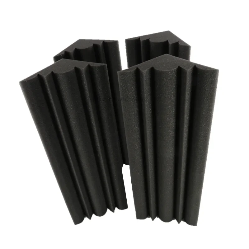 4Pcs 12 x 12 x 48 cm Acoustic Soundproof Foam Flame Retardant Bass Trap Sound Absorption Studio Corner Foam High Density soundproof foam