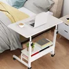 Adjustable Height Mobile Computer Desk for Small Space Rolling Writing with Wheels Corner Home Office Study 2