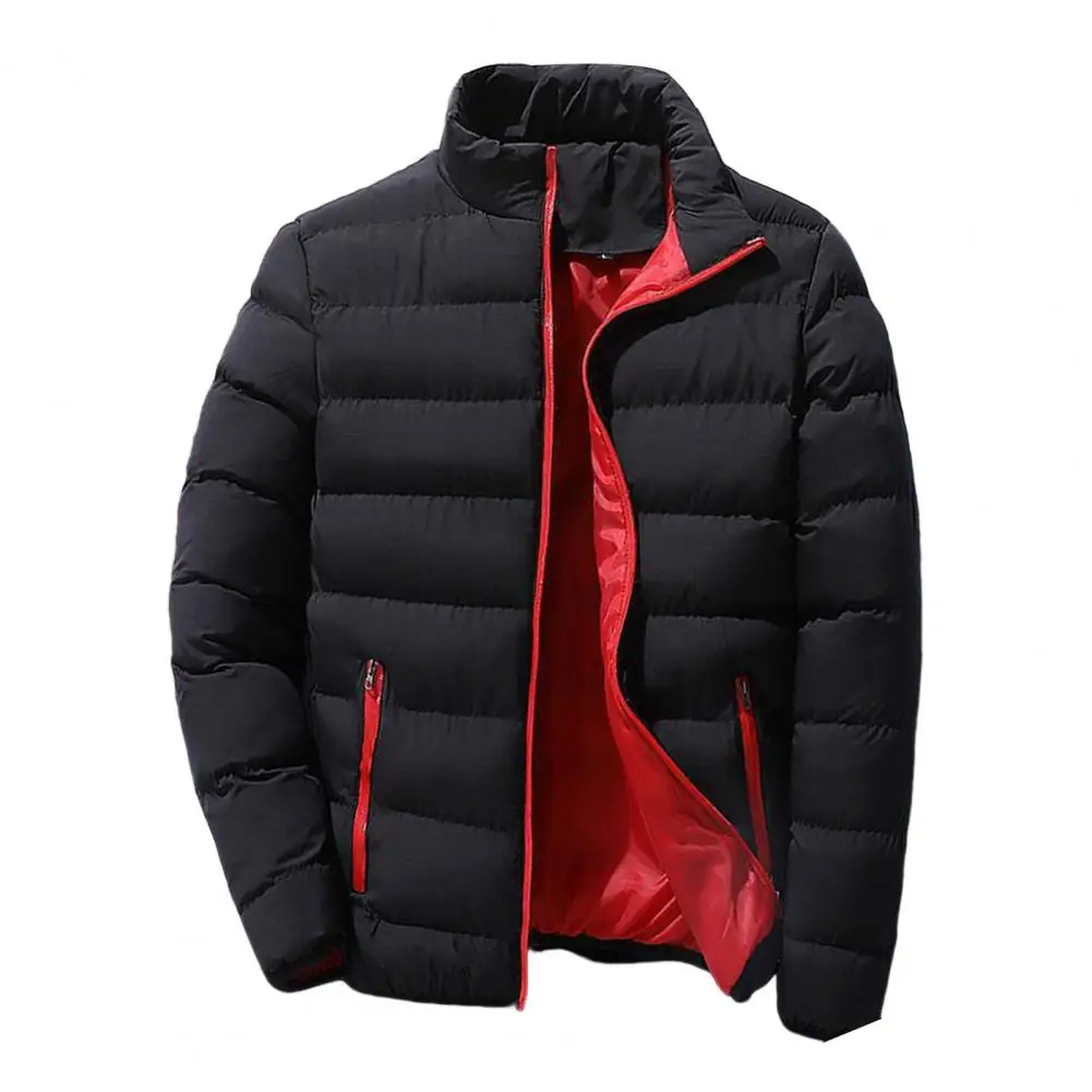 Fleece Jacket Stylish Men Coat Temperament Casual Coat Loose Warm Pockets Jacket Thickened