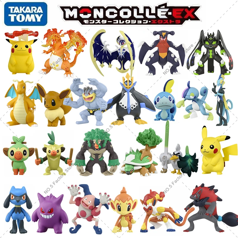 Takara Tomy Gigantamax Charizard Pikachu Collection Figure Pokemon Pikachu Lunala Garchomp Machamp Zoroark Action Figurine Toys