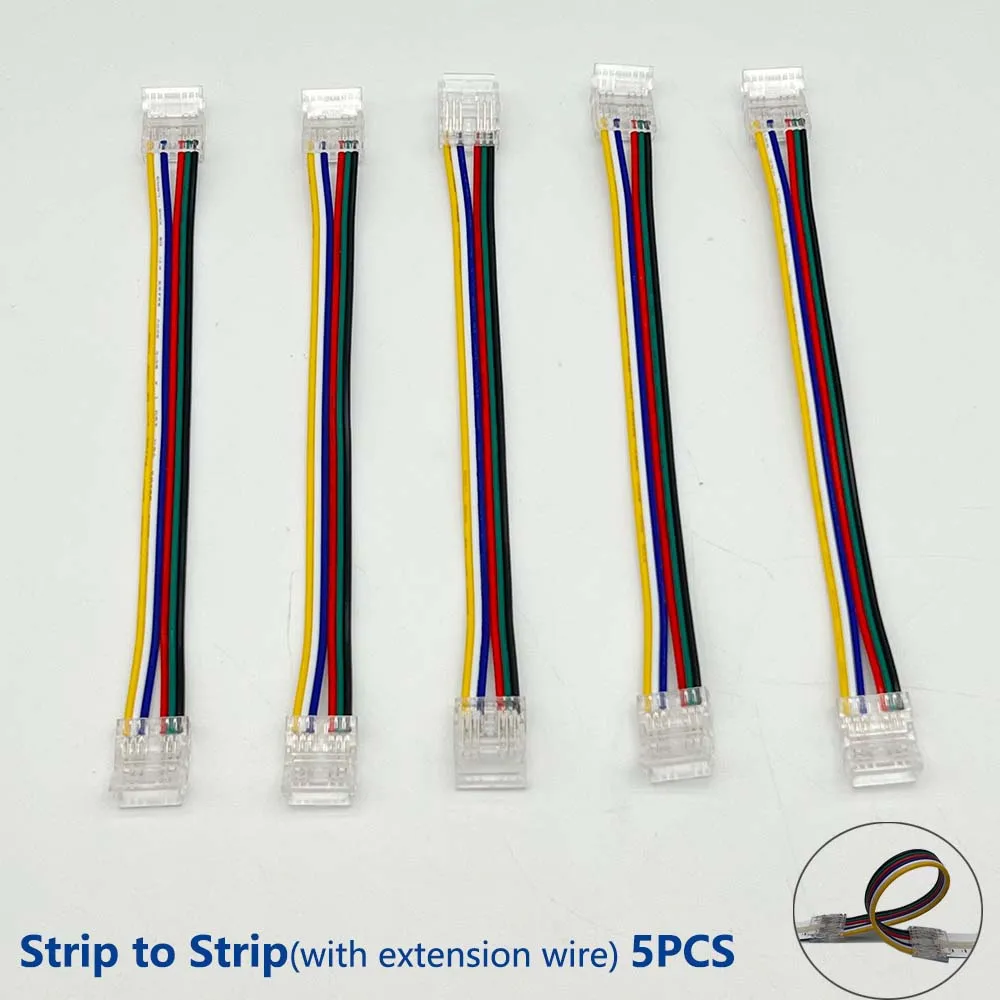 ตัวเลือกสินค้า ตัวเชื่อมต่อสายไฟ LED Strip 6Pin COB RGBCCT 12MM ทนทาน ใช้งานง่าย