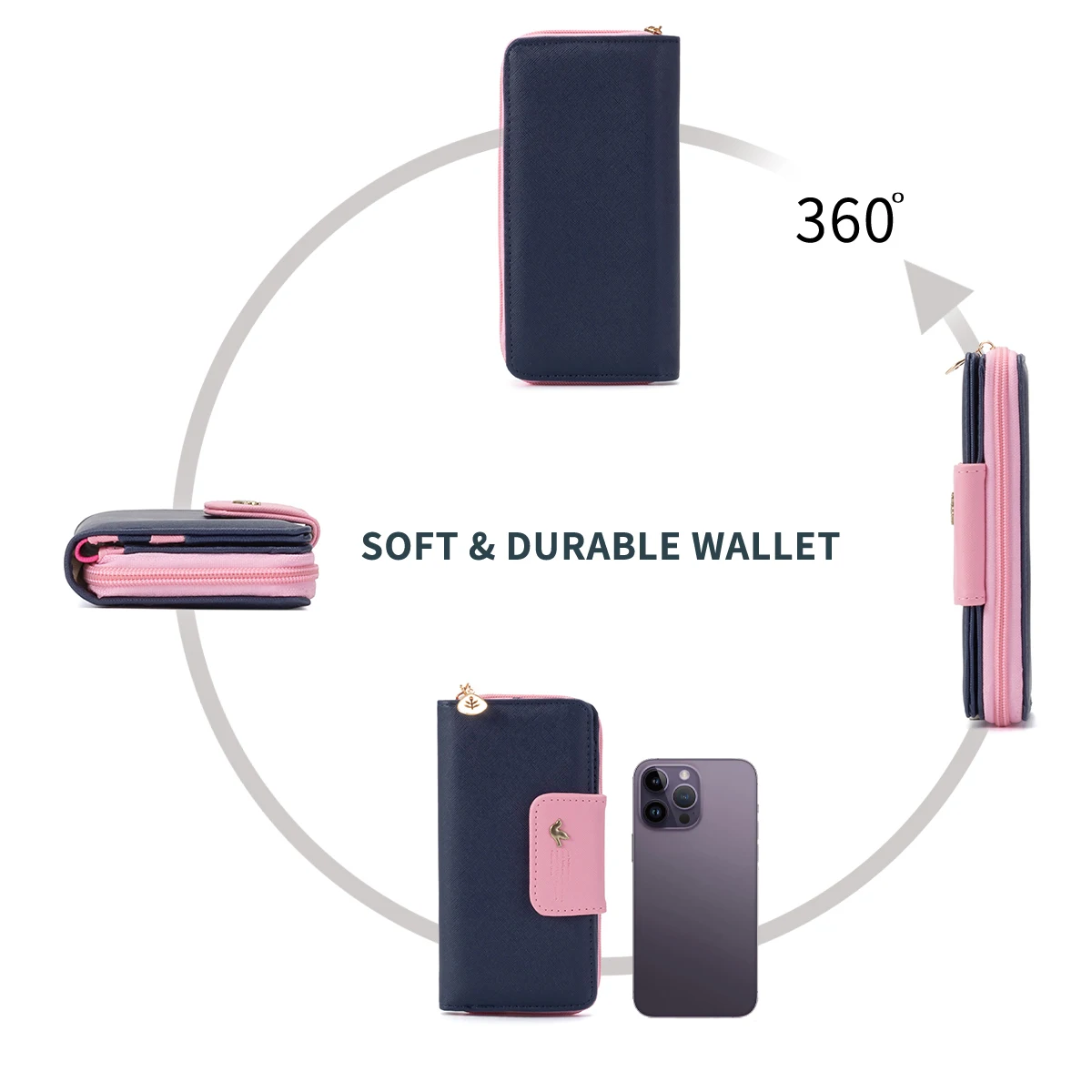 Elegant PU Leather Travel Wallet - Compact Card Holder and Coin Purse