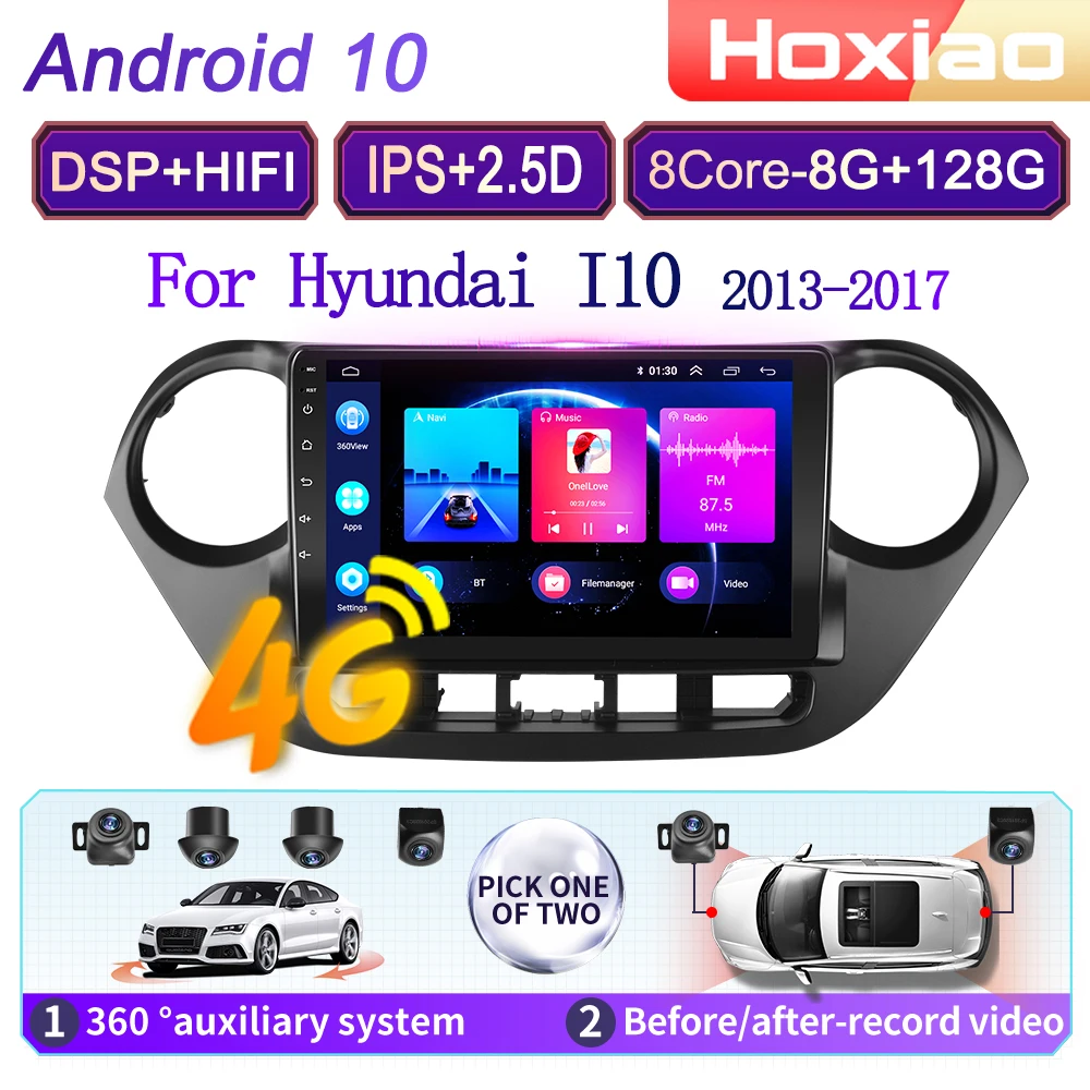 Автомагнитола 2 din Android 10 мультимедийный видеоплеер для Hyundai Grand I10 3013-2016