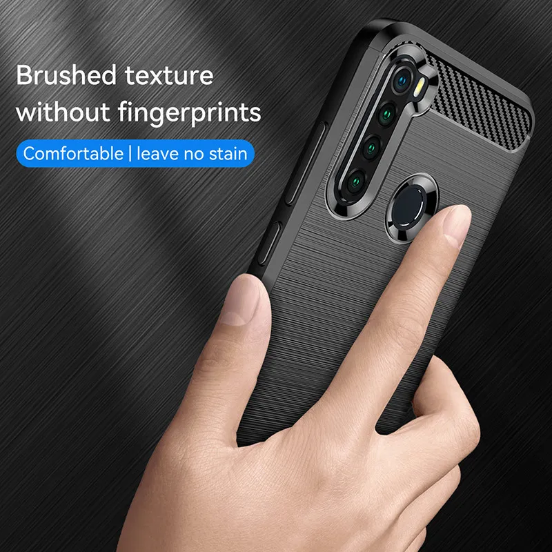 Carbon Fiber Shockproof Silicone Bumper Case - 6.3 Inch