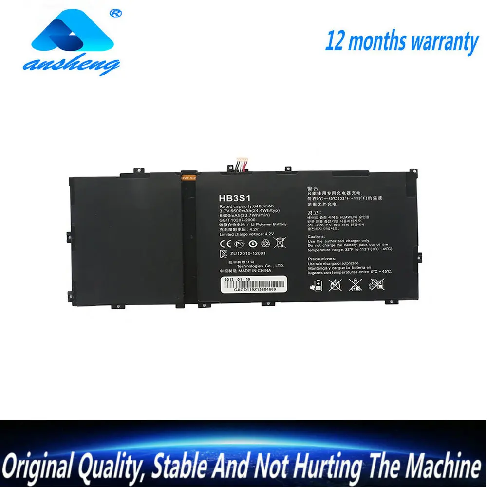 Оригинальный аккумулятор 3,7 в 6600 мАч Вт/ч HB3S1 для ноутбука Huawei MediaaPad 10FHD 10Link S10 S101U S102U, планшетный ПК