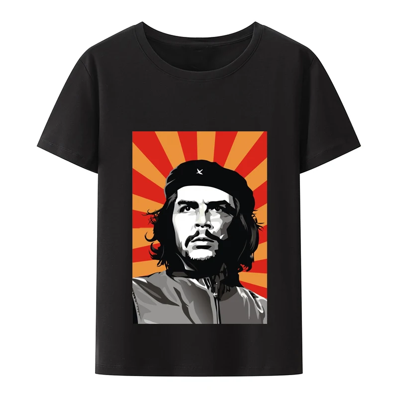 

Футболка Che Guevara с постером для мужчин, футболка с надписью Strong Spirit для лета, уникальный топ, свободная хипстерская, в эстетике